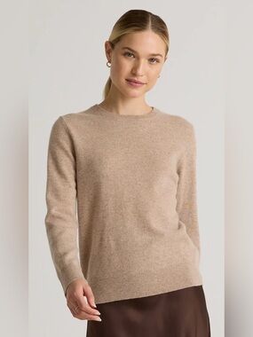 Quince Beige Crew Neck Sweater